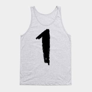 Handwritten Numerals: One, Number 1 Tank Top